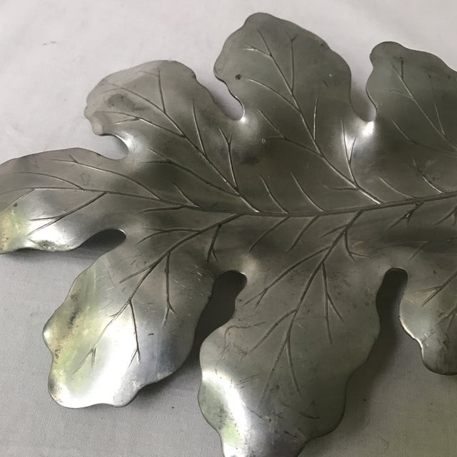 Vintage Pewter Leaf Chairish