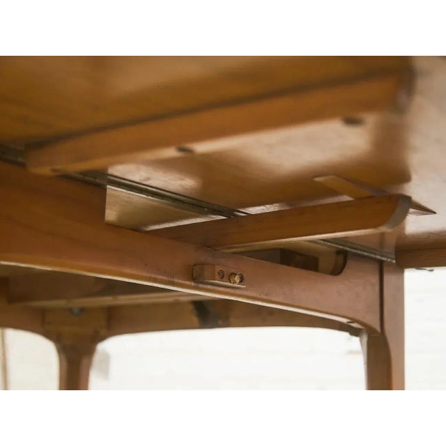 Wood Pecan Vintage Dining Table For Sale - Image 7 of 9