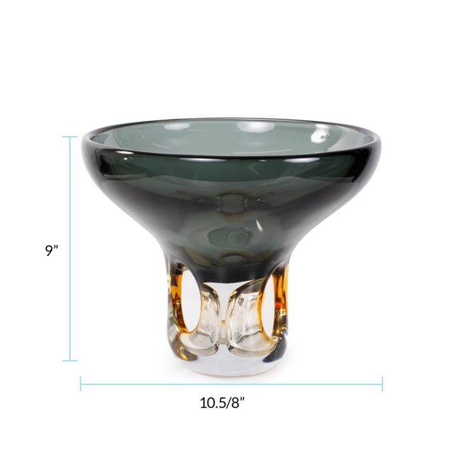 Black Elektron Glass Bowl For Sale - Image 8 of 9