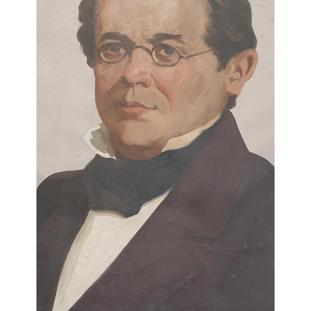 1970s Male Portrait Oil Painting, Ukrainian Art (80-60) For Sale - Image 4 of 6