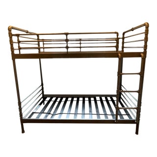 Restoration Hardware Industrial Steel Pipe Twin-Over-Twin Bunk Bed For Sale