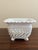 French Country French Country White Ceramic Woven Rope Cachepot Basket For Sale - Image 3 of 8