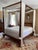 English Vintage British Khaki "Lord Mountbatten" Four Poster Anglo-Indian Style Canopy Queen Bed For Sale - Image 3 of 18