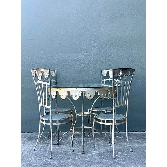Vintage Boho Wrought Iron Carousel Dining Table For Sale - Image 10 of 12
