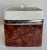 Mid-Century Modern Vintage Lucite and Faux Burl Vinyl Ice Bucket For Sale - Image 3 of 9