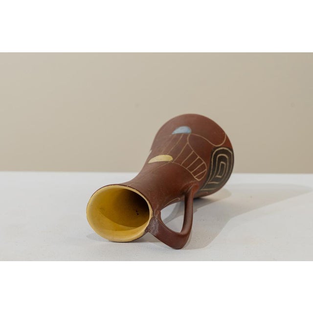 German Mid-Century Terracotta Jug, Brazil Model by Designer Bodo Mans, 1950s. For Sale - Image 6 of 8