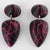 Marc Labat Paris Geometric Pink and Black Resin Clip Earrings For Sale - Image 4 of 9