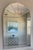 Art Deco Vintage 1980s Arched Wall Mirror With Beveled Glass Panes and Sunburst Top Design For Sale - Image 3 of 7