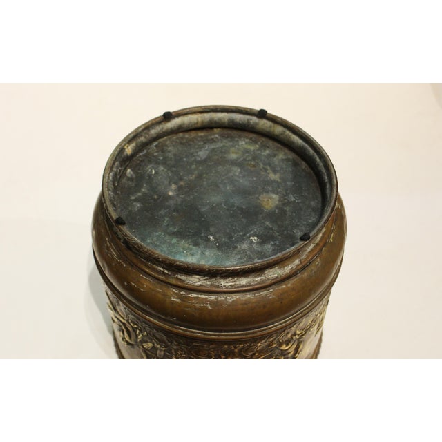 Metal Mid-19th Century French Circular Brass Jardiniere For Sale - Image 7 of 8