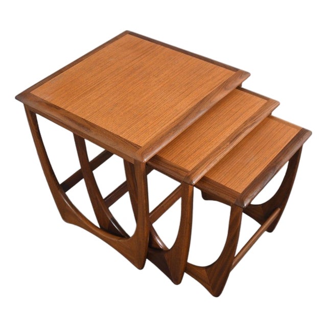 Mid 20th Century Attributed to G Plan Astro Nesting Tables in Teak For Sale