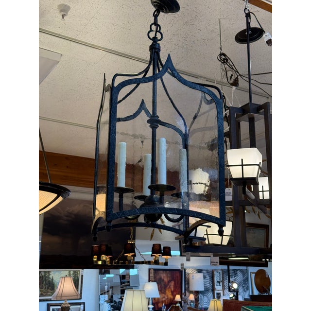 Design Plus Gallery presents a Small Gothic Lantern from Dennis & Leen. The four-light pendant combines a black metal...