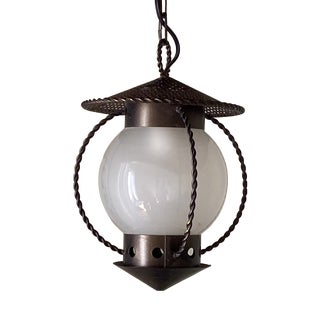 Perforated Metal Pendant Light in the style of Mathieu Matégot, 1950s For Sale