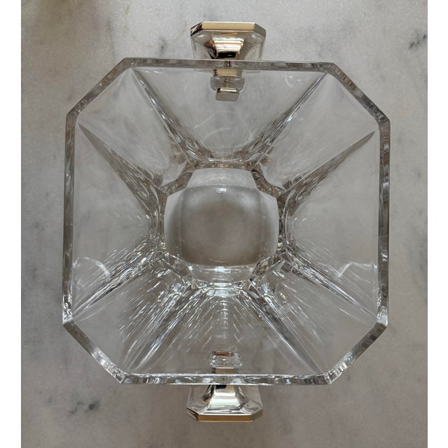 Vintage Colle Crisallerie Crystal Champagne Bucket Made in Italy For Sale - Image 9 of 11