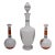 A charming set of three 19th-century French opaline glass pieces featuring classical Greco-Roman portrait decoration. The...