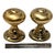 1930s American Cast Brass Art Deco Door Knobs W/ Rosettes. A Pair For Sale - Image 6 of 7