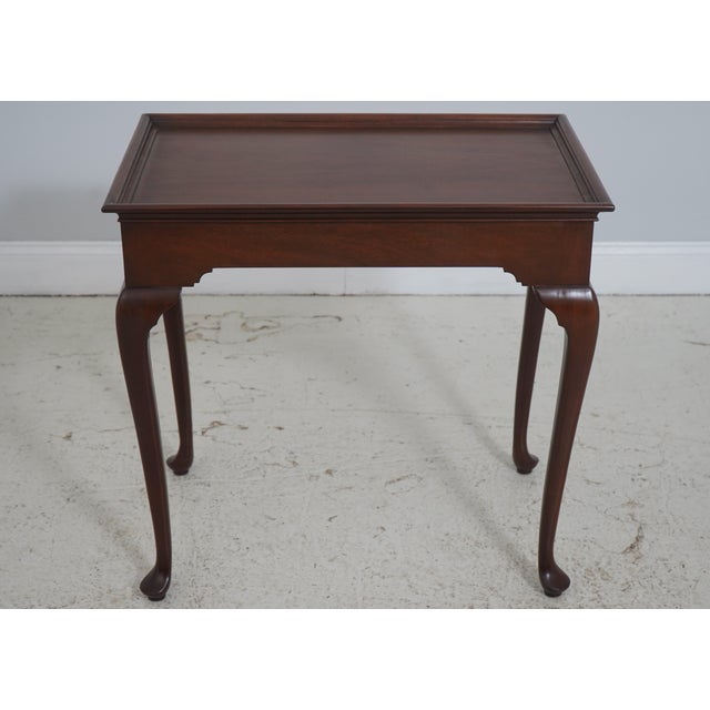 1980s Kindel Oxford Mahogany Queen Anne Tea Table For Sale - Image 5 of 17