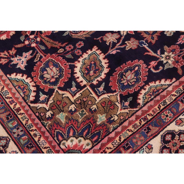 Shabby Chic Antique Ardbeel Blue/Beige Wool Rug - 6'11'' X 10'5'' For Sale - Image 3 of 10