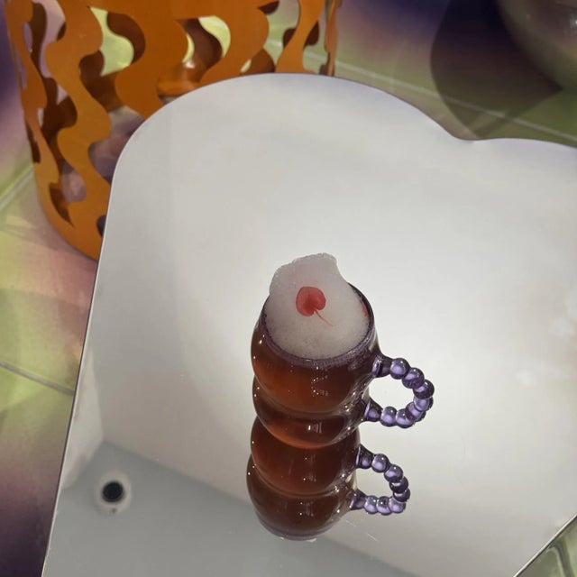 Metal Heart - Collectible Mirrored Stainless Steel Side Table For Sale - Image 7 of 10