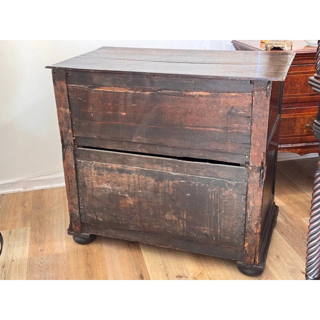 Brown 18th Century Charles II Style Joined Oak Chest of Drawers For Sale - Image 8 of 9