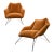 Brazilian Modern “Concha” Armchairs in Iron and Burnt Caramel Mohair by Carlo Hauner, Brazil, 1950s For Sale