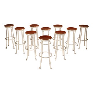 Tema Bar Stools by Joan Casas I Ortinez for Indecasa, Spain, 1980s, Set of 10 For Sale
