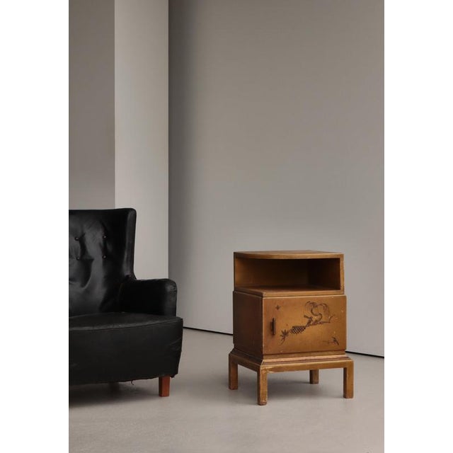 Danish Art Deco Hand-Decorated Side Table, 1930s For Sale - Image 18 of 18
