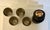 Black Vintage 4-Pc Nesting Vodka Shot Set With October Revolution Case For Sale - Image 8 of 9