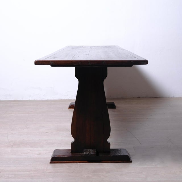 Antique Wooden Refectory Table, Italy, Early 1900s For Sale - Image 4 of 18
