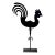 Early 20th Century Primitive Wrought Iron Country Folk Art Figural Rooster Weathervane For Sale