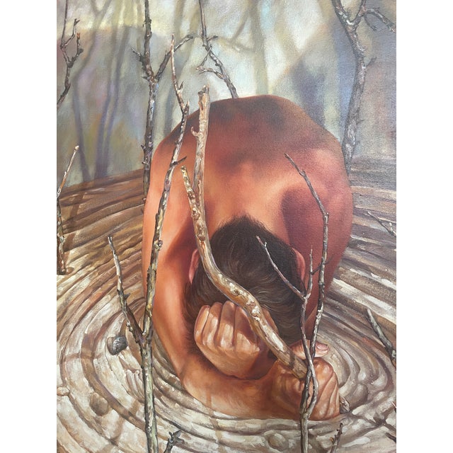 Brown Large Signed Original Oil Painting by Jack Thursby | Statement Wall Art | Unique Fine Art for Home or Office For Sale - Image 8 of 16