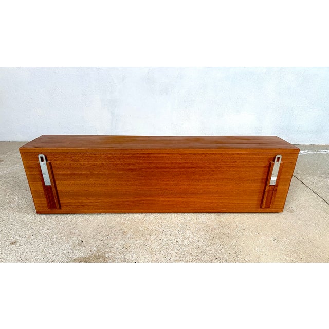 Minimalist Teakwood Wall Shelf, Germany, 1960s For Sale - Image 13 of 15