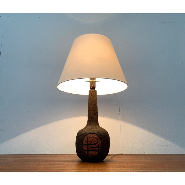 Brutalist Danish Studio Pottery Table Lamp, 1979 For Sale - Image 9 of 18
