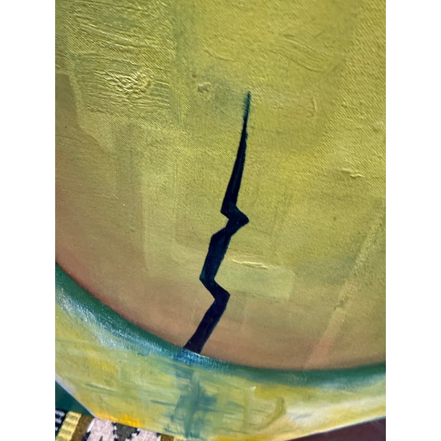 Josh Podoll Abstract Brazilian Flag Original Painting, Signed For Sale - Image 10 of 12