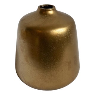 Modern Brass Finish Gumdrop Vase For Sale
