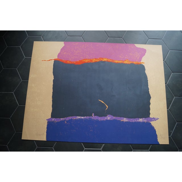 An original signed and numbered screen print from artist Theodoros Stamos (1922-1997) from the Infinity Field, Lefkada...