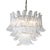 Metal Aloadecor 24'' Wide Vintage Mid-Century Modern Chandelier 4-Light 4-Tier Clear Art Glass Pendant With Antique Bronze Finish For Sale - Image 7 of 7