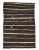 Textile Vintage Striped Brown Kilim Rug-6'2'x9" For Sale - Image 7 of 7