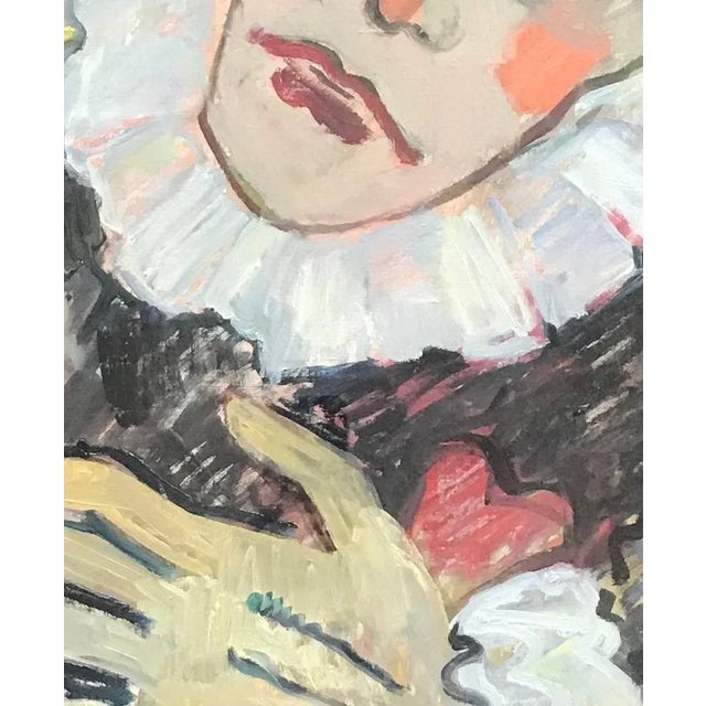 1960s Stéphanie Guerzoni, Carnival, Oil on Cardboard, 1960s For Sale - Image 5 of 9