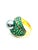 Late 20th Century Bochic “Orient” Vintage Emerald & Tahiti Pearl Ring Set In 18K Gold & Silver For Sale - Image 5 of 11