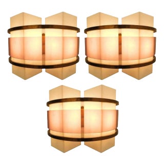 Set of Three 1960s Sconces Designed by Oscar Torlasco for Stilux Milano, Italy For Sale