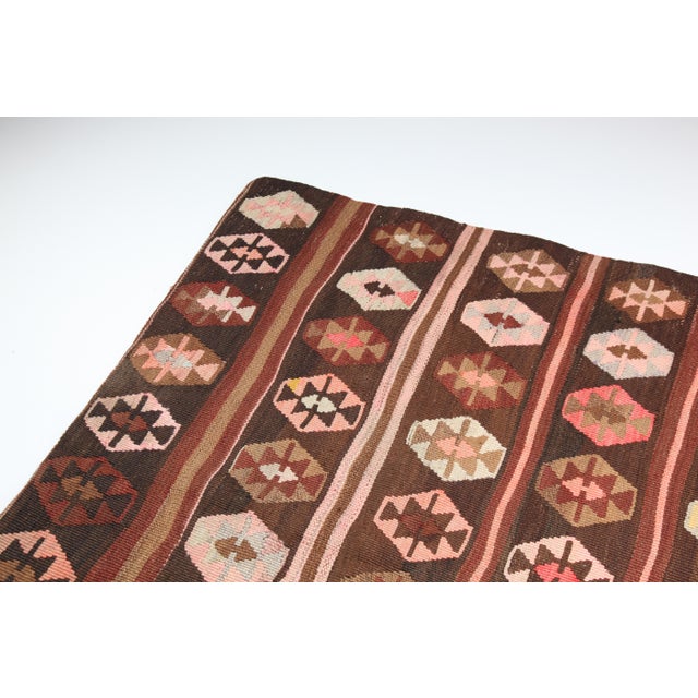 Handmade Flatweave Kurdish Kilim With All Over Design For Sale - Image 10 of 12