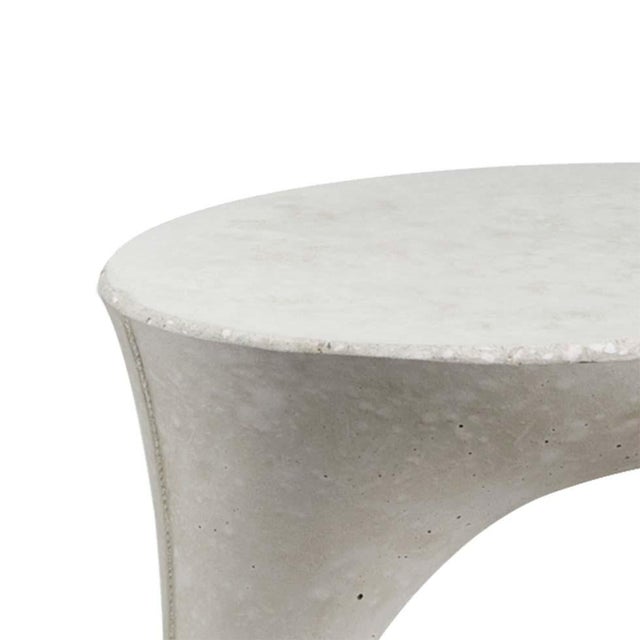 Souda Pair of Kreten Side Tables, Grey, by Souda, Modern, Organic, Concrete End Tables For Sale - Image 4 of 8