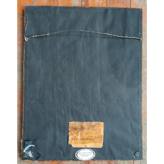 19th Century French Watercolor Portrait of a Society Gentleman by Alexandre Dupendant For Sale - Image 10 of 11