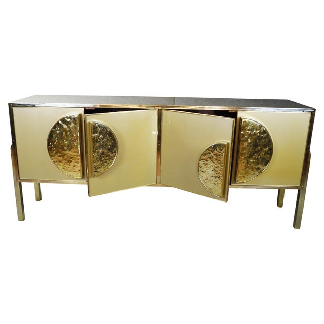 Sideboard in HGold Glass and Brass from Justfurnituress SRL For Sale - Image 17 of 17