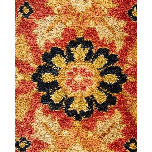 Traditional Mogul, One-of-a-Kind Hand-Knotted Area Rug in Orange, 9' 1" x 11' 7" For Sale - Image 3 of 8