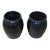 Hand Glazed Black Flower Pot - a Pair For Sale