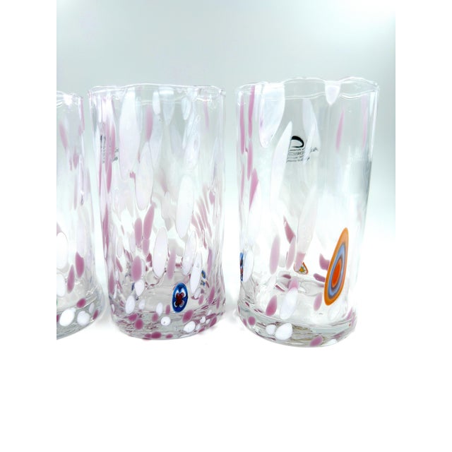 2020s Hand Blown Alessandro Coppola Murano Art Glass Tumblers Handcrafted in Italy - Set of 4 For Sale - Image 5 of 13