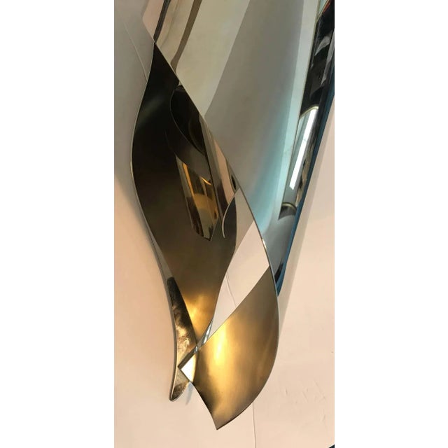1970s 1970s Charles French Chrome Flame Wall Light For Sale - Image 5 of 8