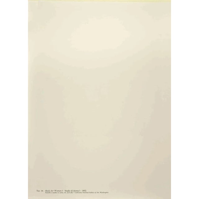 Sunday for Women I is offset and lithograph print realized on Fabriano Paper after a drawing by Willem De Kooning of 1952....