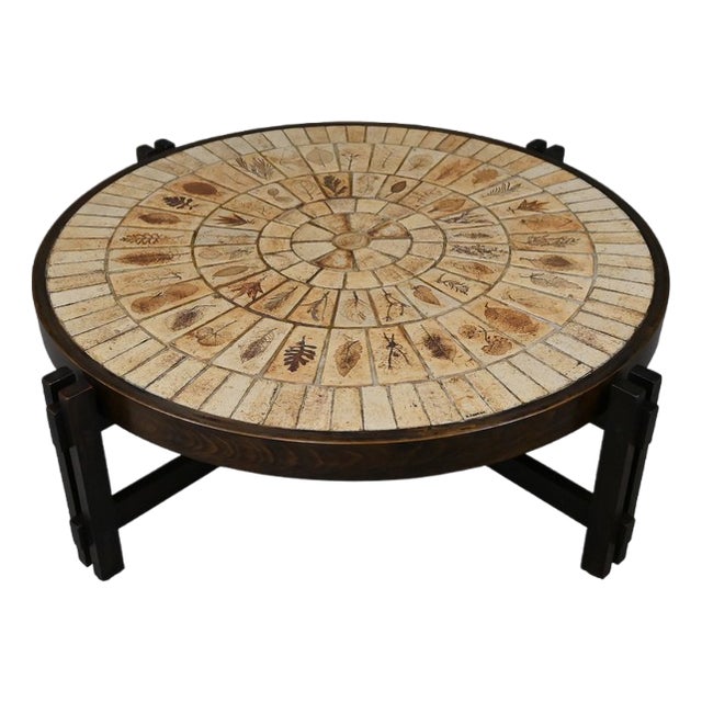 Les Herbiers Coffee Table by Roger Capron for Vallauris, 1960s For Sale